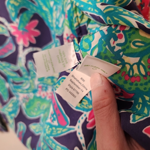 LILLY PULITZER Isla Silk button up blouse size M‎ - Picture 6 of 11
